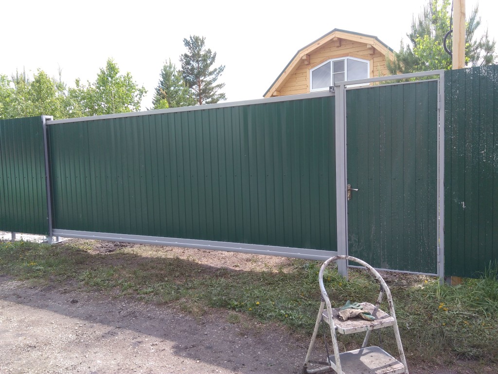 Ворота из профлиста сдвижные